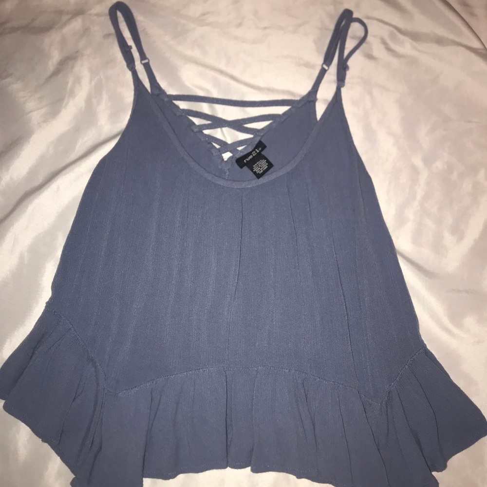 Rue 21 pastel blue flowy top